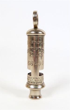Original Antique Hudson & Co Barr Street Hockley Metropolitan Police Whistle 1930-37 GSW #68630
