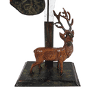 Pair of Antique Late 19th Century Glass & Base Metal Epergne Vases Stag & Leaf Design Present from