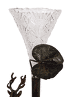 Pair of Antique Late 19th Century Glass & Base Metal Epergne Vases Stag & Leaf Design Present from