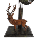 Pair of Antique Late 19th Century Glass & Base Metal Epergne Vases Stag & Leaf Design Present from