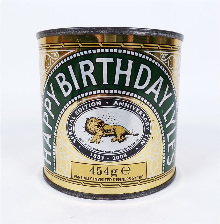 Post Vintage Kitchen Happy Birthday Lyles Syrup Special Edition 1883-2008 125th Anniversary Tin