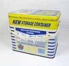 Post Vintage Kitchen Storage 2kg Ultra Bold All In One Tin Laundry Container Handle Washing Powder