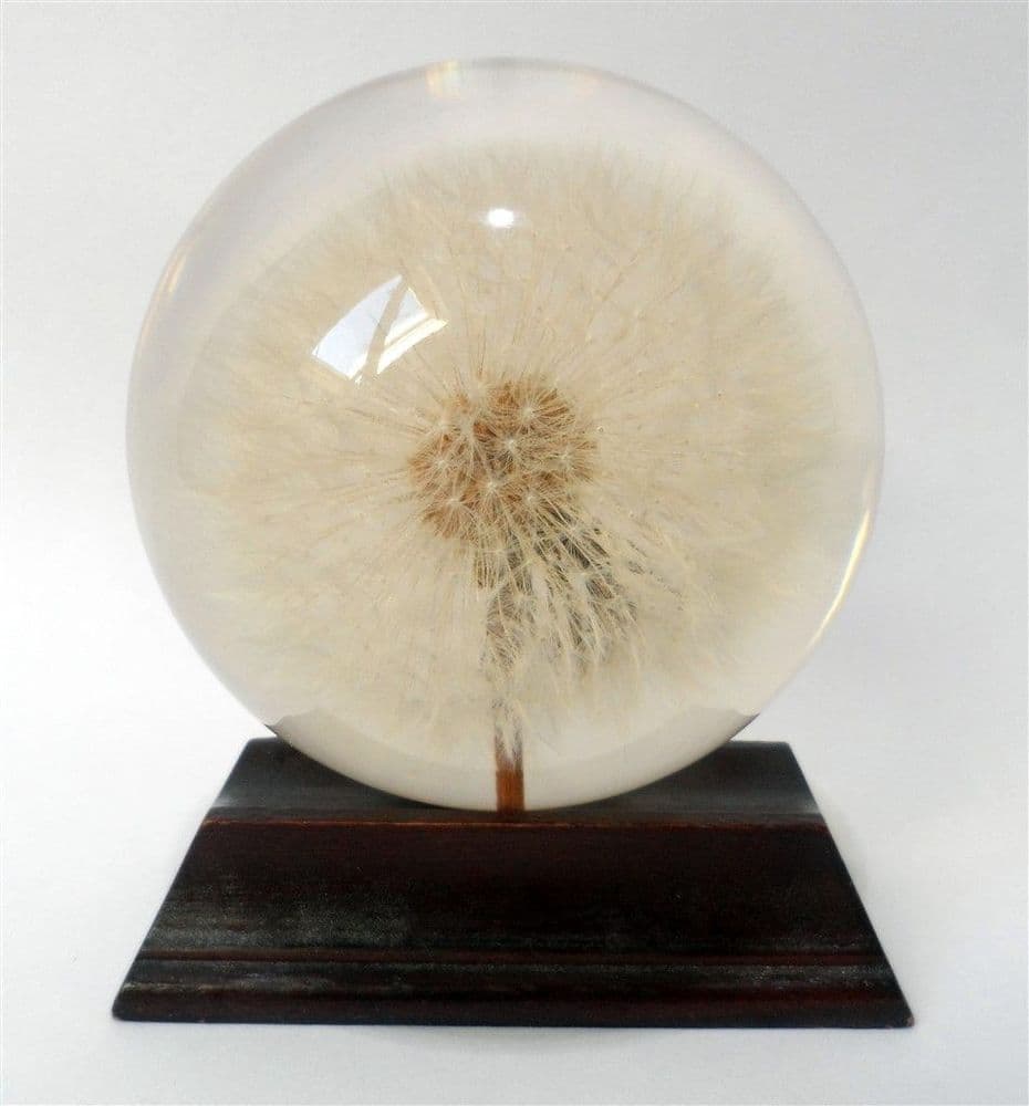 Post Vintage Large 1994 Hafod Grange Lucite Acrylic Resin Paperweight