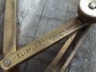Rare Vintage English Solid Brass Helix Lock 1936 Prov Patent Locking Dividers, Circa 1930/40s
