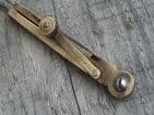 Rare Vintage English Solid Brass Helix Lock 1936 Prov Patent Locking Dividers, Circa 1930/40s