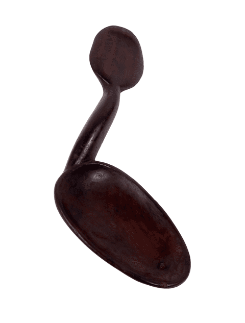 Scarce Antique Kitchen Treen 19th Century Welsh Hand Carved Wood Wooden Invalid Feeding Spoon