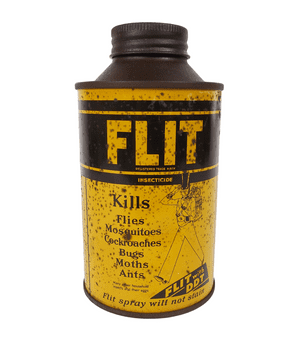 Scarce Antique Round 16 fl oz Stanco New Jersey Flit DDT Spray Insecticide Tin Circa 1920/30s Stemco