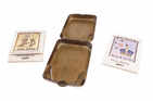 Scarce Antique Vesta Nickel Silver Plated Match Book Holder Advertising Davis Theatre Croydon 1930s