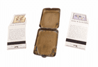 Scarce Antique Vesta Nickel Silver Plated Match Book Holder Advertising Davis Theatre Croydon 1930s