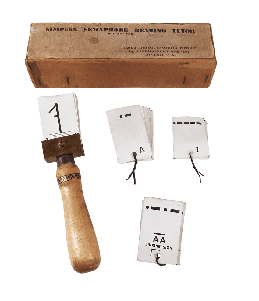 Scarce Vintage Boxed Patent Semco Signal Simplex London Semaphore Morse Code Reading Tutor Telegraph