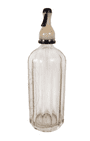 Scarce Vintage Glass Soda Siphon Furnival of Fleckney Leicester British Syphon Co London Black Top