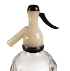 Scarce Vintage Glass Soda Siphon Furnival of Fleckney Leicester British Syphon Co London Black Top