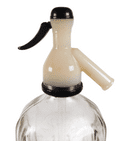 Scarce Vintage Glass Soda Siphon Furnival of Fleckney Leicester British Syphon Co London Black Top