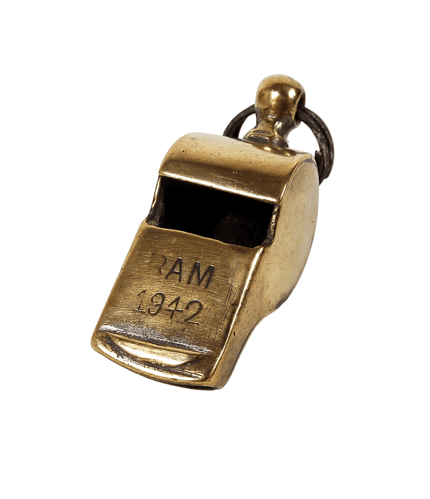 Scarce Vintage India Escargot Whistle RAM 1942 WW2 Indian Military Army