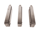 Set of 3 Antique Cased Chrome 1913 US Midget Patent Folding Coathanger Coat Garment Hanger Travel