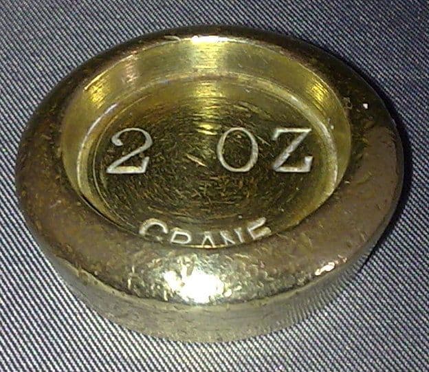 Single Vintage Crane of Wolverhampton Brass Shop Weight 2 oz Ounce Circa 1900s