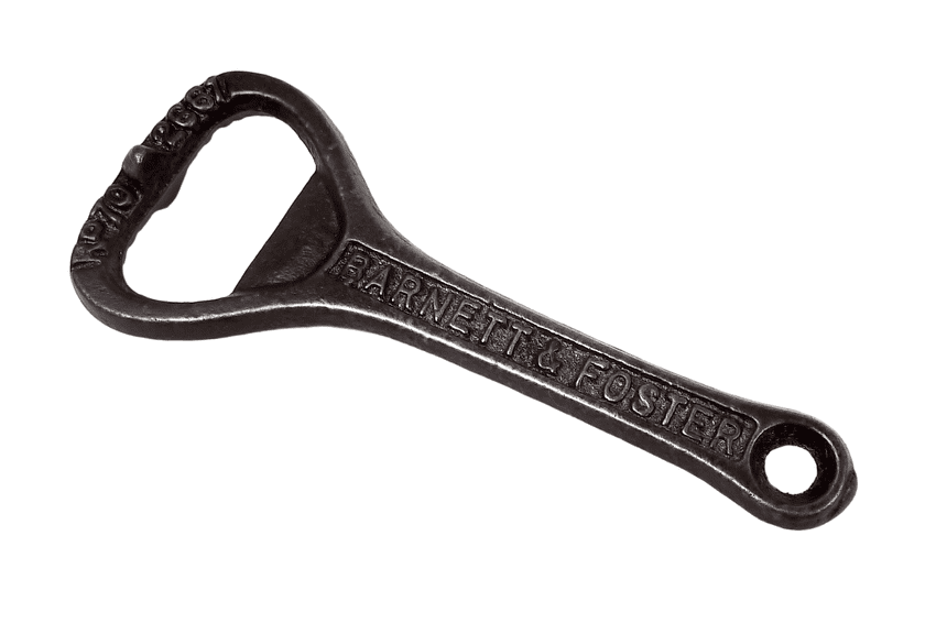 Vintage 1923 Design Reg No Cast Iron Crown Cork Bottle Opener Barnett & Foster London Nipple Type