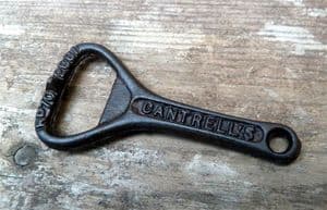 Vintage 1923 Registered Design Cast Iron Crown Cork Bottle Opener Cantrells Cantrell's Ginger Ale