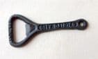 Vintage 1923 Registered Design Cast Iron Crown Cork Bottle Opener Manchester City Dairies #Milk