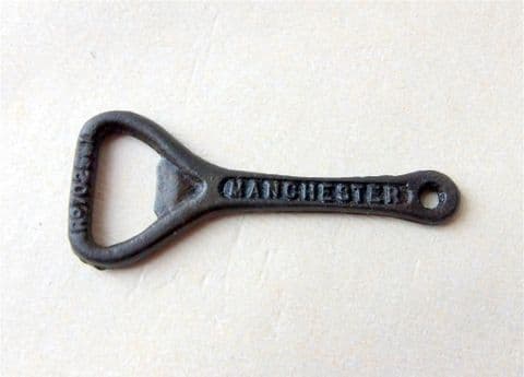 Vintage 1923 Registered Design Cast Iron Crown Cork Bottle Opener Manchester City Dairies #Milk