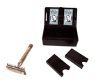 Vintage 1933 No.77 Gillette British Patent 363892 3 Piece Safety Razor Made in England Bakelite Case