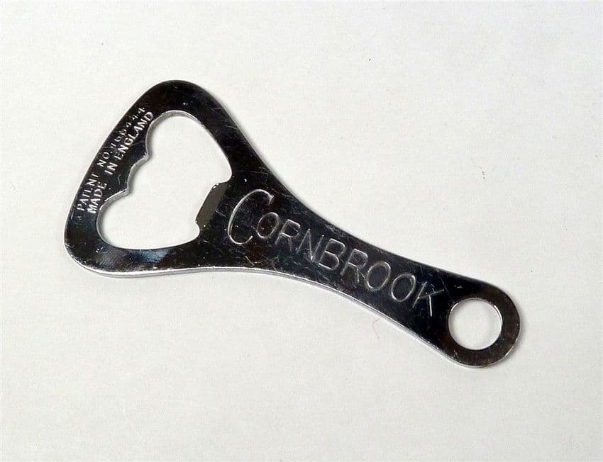 Vintage 1937 Patent Chrome Plated Steel Bottle Opener Cornbrook Brewery Manchester Circa 1930s
