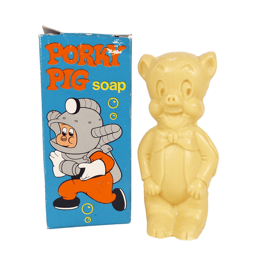 Vintage 1973 Boxed David Ross London Warner Bros Porky Pig Novelty Figural Soap 100g Unused