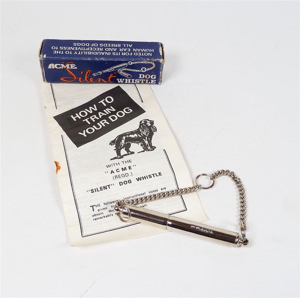 Vintage 1978 Boxed Hudson Acme 535 Silent Dog Whistle England c/w How