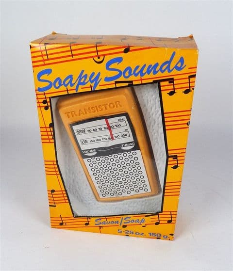 Vintage 1979 Boxed Soapy Sounds Transistor Radio MW LW Novelty Soap Roberts Windsor 150g Unused