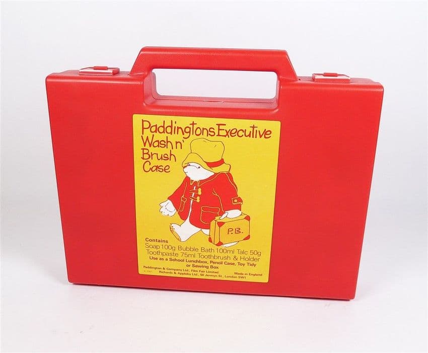 Vintage 1981 Richards & Appleby Paddington Bear Executive Wash n Brush Case Washing Kit