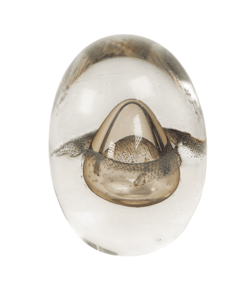 Vintage 1982 Atelier Pavel Molnar Studio Werkstatte Glass Paperweight Signed AM 82 Original Label