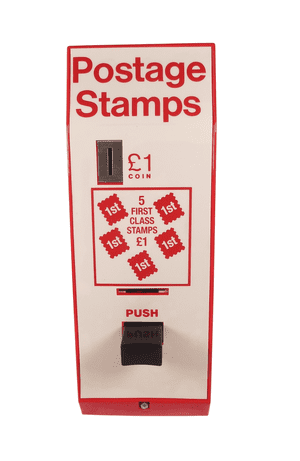 Vintage 1st Class Postage Stamps £1 Coin Shop Vending Machine Circa 1989/90 Postal Post Office