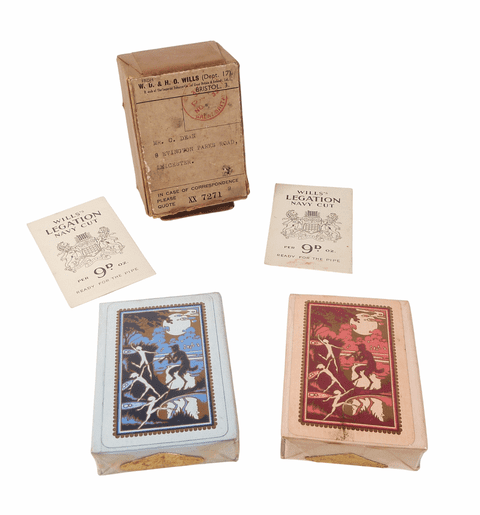 Vintage 2 Sealed Packs Devil Fairies Fairy Playing Cards Original Postal Box Circa 1930s