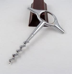 Vintage 2 Two Finger Direct Pull Nickel Plated Corkscrew Bottle opener Circa 1950s