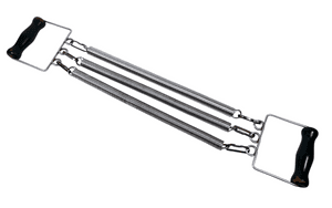 Vintage 3 Spring Steelstrand Dark Green Wooden Handled Chest Expander Exerciser Exercise Gym