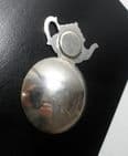 Vintage 4 o'clock Face Tea Caddy Spoon Albion Hotel Eastbourne Teaspoon Chrome Teapot Lighthouse