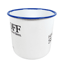 Vintage Advertising British Airways Naff Off Porridge Slade Prison Enamel Mug Beaker Ronnie Barker
