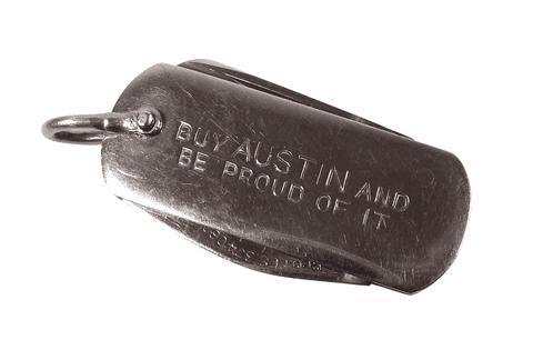 Vintage Advertising Buy Austin Be Proud Cars Sheffield Folding Pocket Knife Bottle Opener Driver Reg