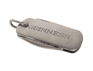 Vintage Advertising Guinness Irish Harp Sheffield Folding Pocket Knife Bottle Opener Screwdriver Reg