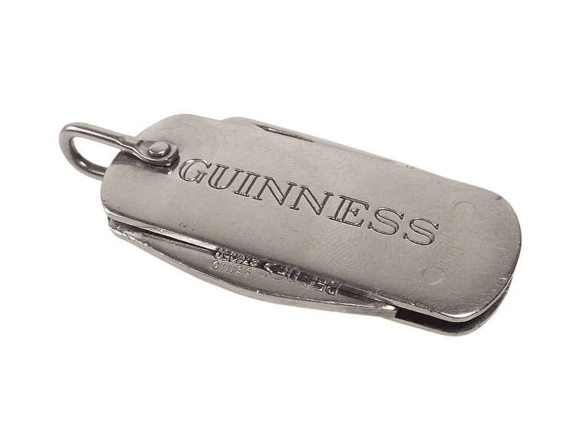 Vintage Advertising Guinness Irish Harp Sheffield Folding Pocket Knife Bottle Opener Screwdriver Reg