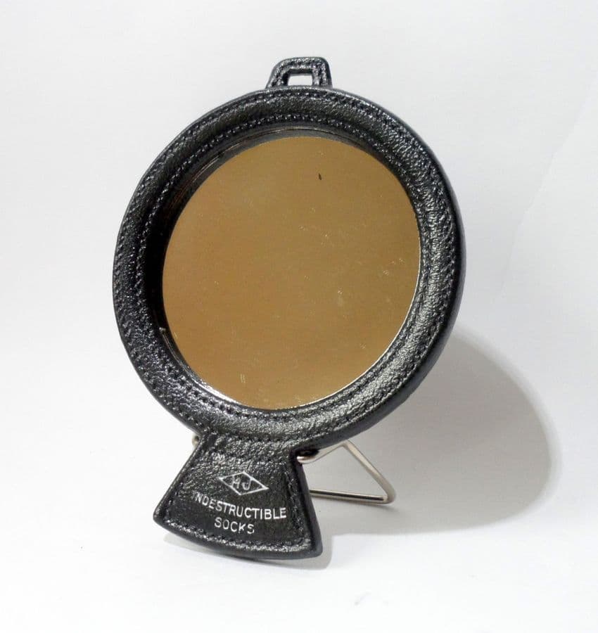 Vintage Advertising H J Hall Indestructible Socks Mirror 1950s Vanity Travel Shaving Hosiery