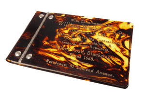 Vintage Advertising Tortoiseshell Note Book Pad Holder William Walker Talbot Rd Blackpool