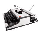 Vintage AEG Olympia Traveller de Luxe S Portable Manual Typewriter in Case 1970s 1980s New Ribbon