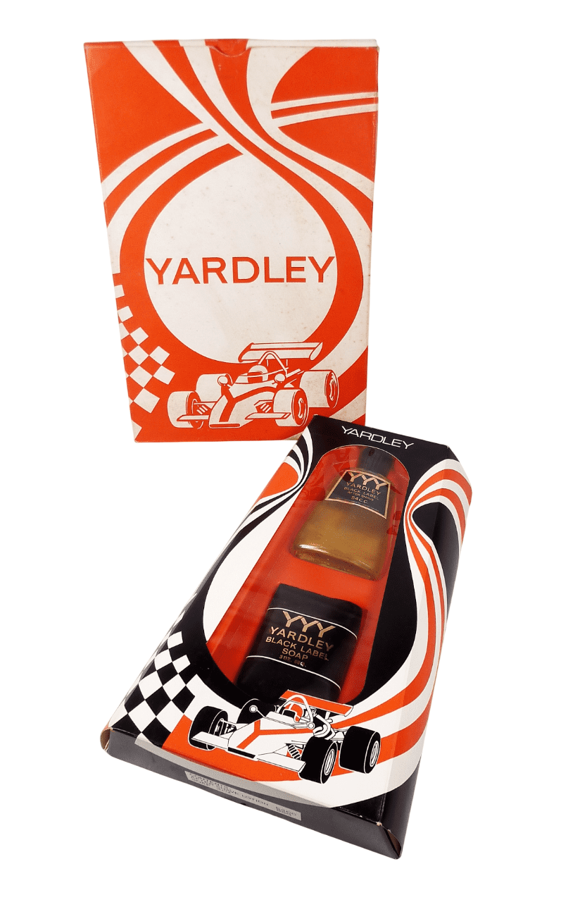 Vintage After Shave Yardley Black Label Racing Car Gift Set Silverstone British Grand Prix Circuit