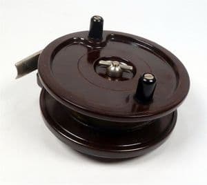 Vintage Allcock of Redditch England Centre Pin Aerialite Swimming Bakelite 3 3/4" Fishing Reel #B121