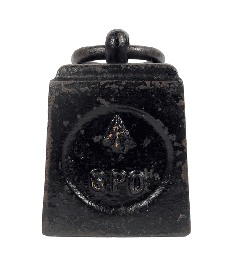 Vintage Antique GPO General Post Office Cast Iron Ring Top 1lb One Pound Weight Broad Arrow Mark