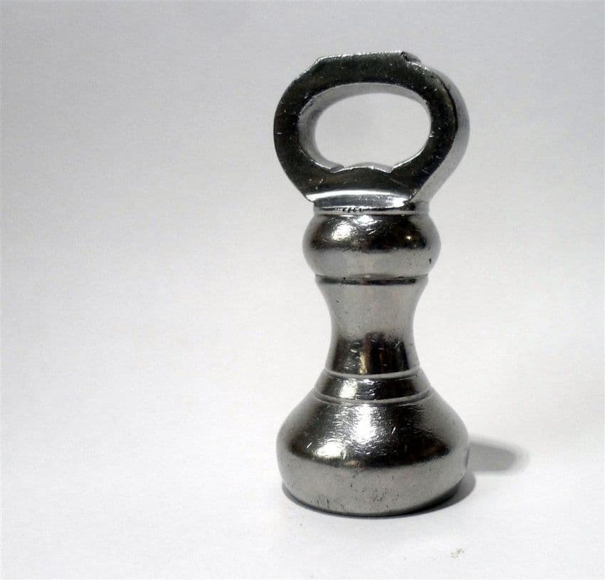 Vintage Antique Kitchen Nickel Silver Brass Bell Weight 1lb One Pound Paperweight 1LB F 32