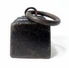 Vintage Antique Kitchen Shop Cast Iron Ring Top Weight 1lb One Pound Paperweight Cute! LB 1