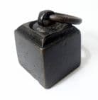 Vintage Antique Kitchen Shop Cast Iron Ring Top Weight 1lb One Pound Paperweight Cute! LB 1