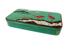 Vintage Art Deco William Crawford Sons Edinburgh Liverpool London Sample Stork Biscuit Tin Japanese